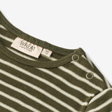 Wheat Main T-Shirt Stig | Baby Jersey Tops and T-Shirts 4076 dark green stripe