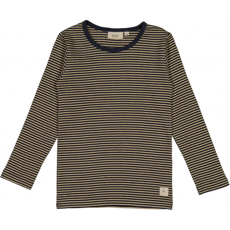 Wheat Main T-Shirt Striped LS Jersey Tops and T-Shirts 1378 midnight blue