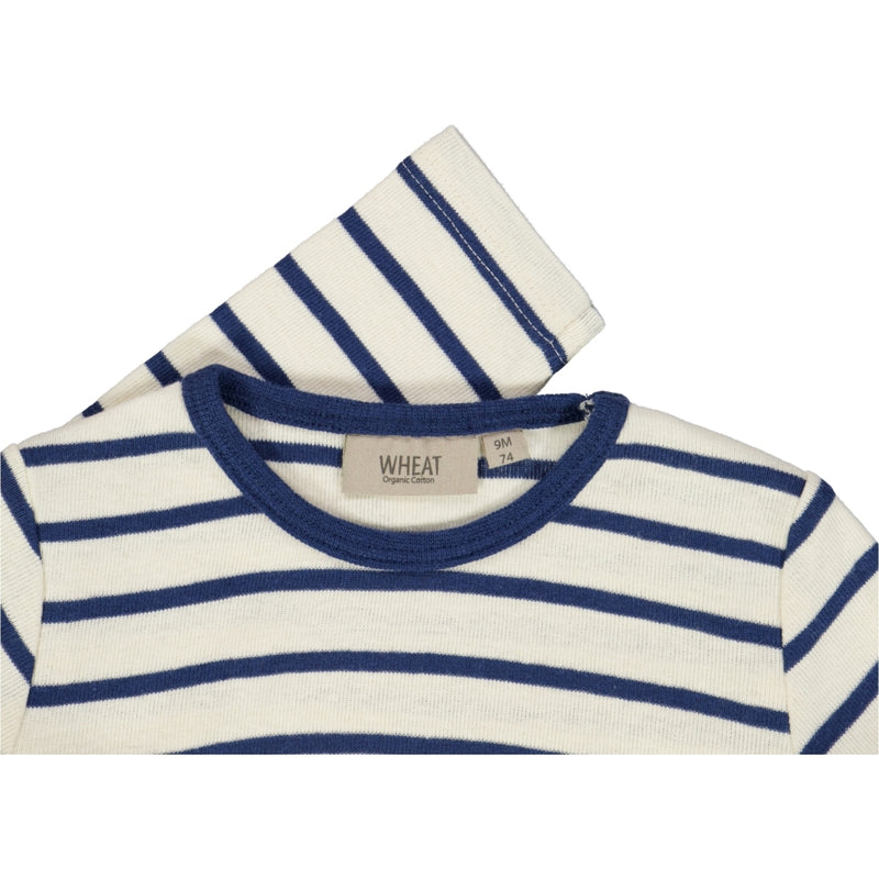 Wheat Main T-Shirt Striped LS Jersey Tops and T-Shirts 1014 cool blue