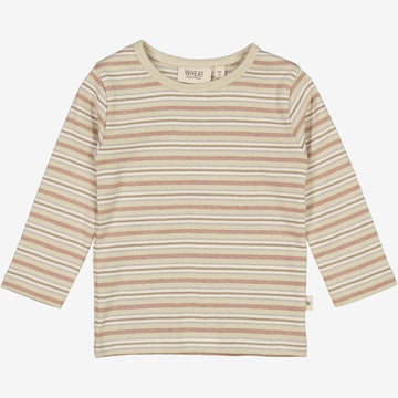 Wheat Main  T-Shirt Striped LS | Baby Jersey Tops and T-Shirts 1229 dusty stripe