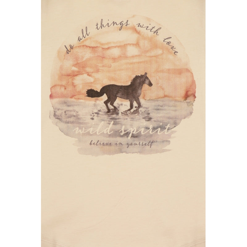 Wheat Main T-Shirt Sunset Horse Jersey Tops and T-Shirts 1012 alabaster