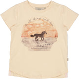 Wheat Main T-Shirt Sunset Horse Jersey Tops and T-Shirts 1012 alabaster