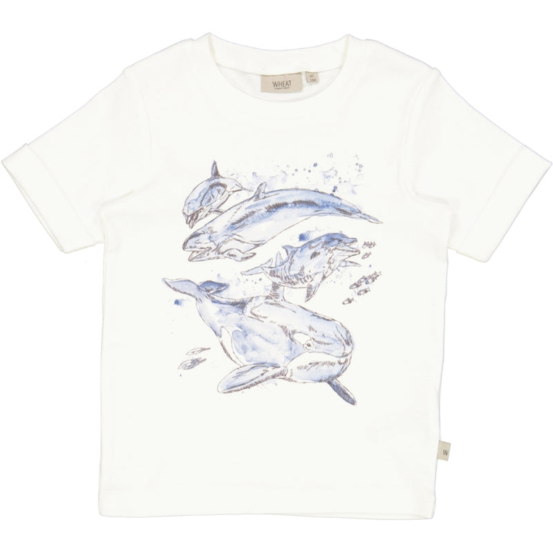 Wheat Main T-Shirt Whales Jersey Tops and T-Shirts 3180 off white