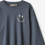 Wheat Main T-shirt L/S Axe Print T-Shirt 1292 greyblue