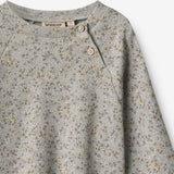 Wheat Main T-shirt L/S Darrin T-Shirt 9765 slightly blue flowers