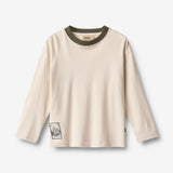 Wheat Main T-shirt L/S Dixie Badge T-Shirt 3129 eggshell