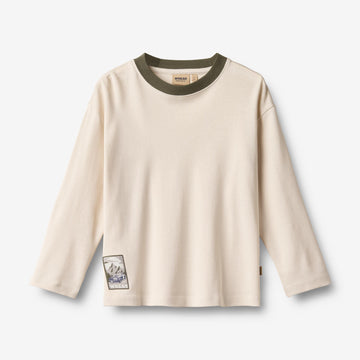 Wheat Main T-shirt L/S Dixie Badge T-Shirt 3129 eggshell