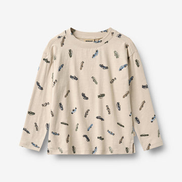 Wheat Main T-shirt L/S Ebbe T-Shirt 9214 cars