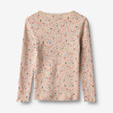 Wheat Main T-shirt L/S Eja T-Shirt 9764 grey cloud flowers