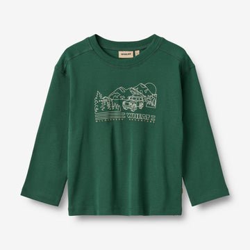 Wheat Main T-shirt L/S Holger Jersey Tops and T-Shirts 9558 kale