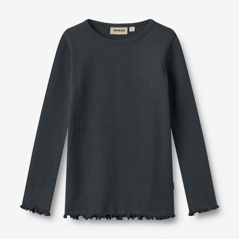Wheat Main T-shirt L/S Ida Jersey Tops and T-Shirts 1432 navy