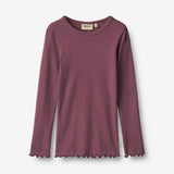 Wheat Main T-shirt L/S Ida T-Shirt 3118 eggplant