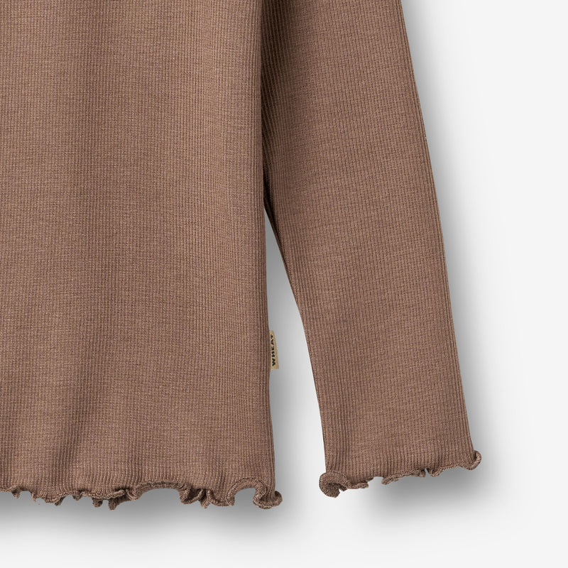 Wheat Main T-shirt L/S Ida T-Shirt 9573 toffee brown