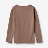 Wheat Main T-shirt L/S Ida T-Shirt 9573 toffee brown
