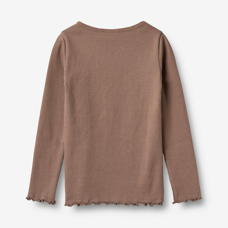 Wheat Main T-shirt L/S Ida T-Shirt 9573 toffee brown