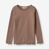 Wheat Main T-shirt L/S Ida T-Shirt 9573 toffee brown