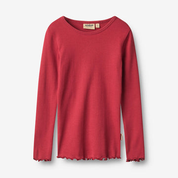 Wheat Main T-shirt L/S Ida T-Shirt 9697 red cherry