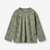 Wheat Main T-shirt L/S Malthe Jersey Tops and T-Shirts 9552 dusty green cars