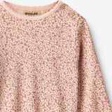 Wheat Main T-shirt L/S Marit T-Shirt 9898 dime rose small flowers