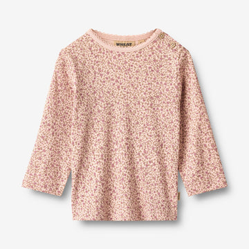Wheat Main T-shirt L/S Marit T-Shirt 9898 dime rose small flowers