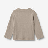 Wheat Main T-shirt L/S Milo Jersey Tops and T-Shirts 0072 gravel melange