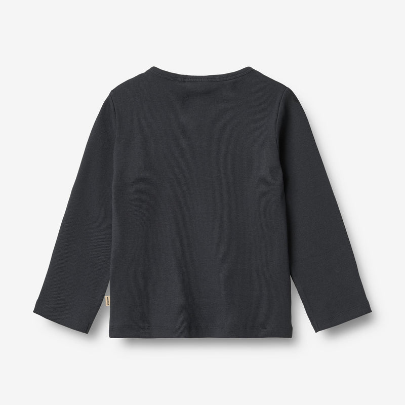 Wheat Main T-shirt L/S Milo Jersey Tops and T-Shirts 1432 navy