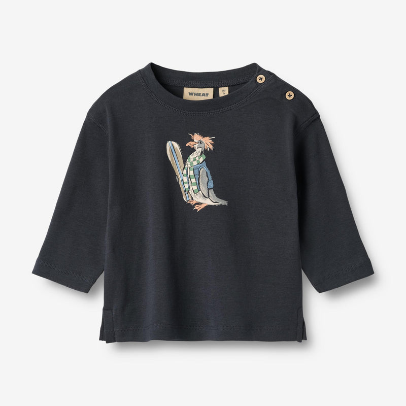 Wheat Main T-shirt L/S Monty Jersey Tops and T-Shirts 1432 navy