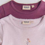 Wheat Main T-shirt L/S Print Belis T-Shirt 1354 soft lilac