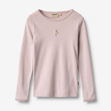 Wheat Main T-shirt L/S Print Belis T-Shirt 1354 soft lilac