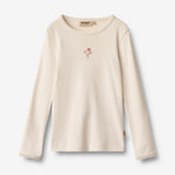 Wheat Main T-shirt L/S Print Belis T-Shirt 3129 eggshell