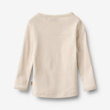Wheat Main T-shirt L/S Print Belis T-Shirt 3129 eggshell