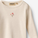 Wheat Main T-shirt L/S Print Belis T-Shirt 3129 eggshell