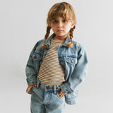 Wheat Main T-shirt L/S Stig Jersey Tops and T-Shirts 9570 stone stripe
