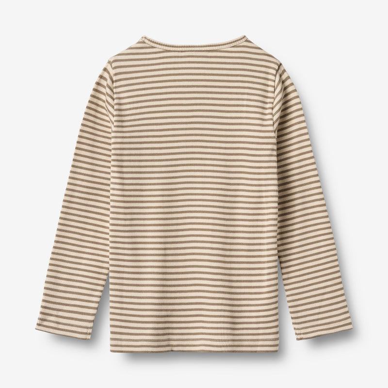 Wheat Main T-shirt L/S Stig Jersey Tops and T-Shirts 9570 stone stripe
