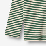 Wheat Main T-shirt L/S Stig T-Shirt 4142 green stripe