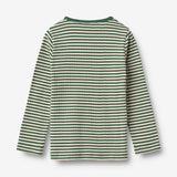 Wheat Main T-shirt L/S Stig T-Shirt 4142 green stripe