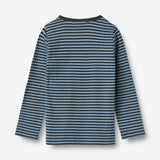 Wheat Main T-shirt L/S Stig T-Shirt 9548 bright blue stripe