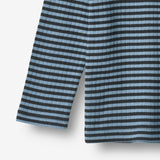 Wheat Main T-shirt L/S Stig T-Shirt 9548 bright blue stripe