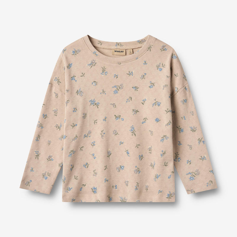 Wheat Main T-shirt L/S Thilda Jersey Tops and T-Shirts 9573 warm sand flowers