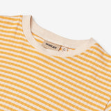 Wheat Main T-shirt S/S Fabian T-Shirt 9449 yellow rib stripe