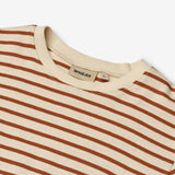 Wheat Main T-shirt S/S Fabian T-Shirt 9447 warm caramel stripe