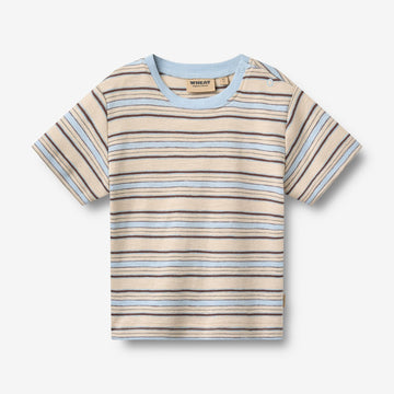 Wheat Main T-shirt S/S Fabian T-Shirt 9877 multi blue stripe