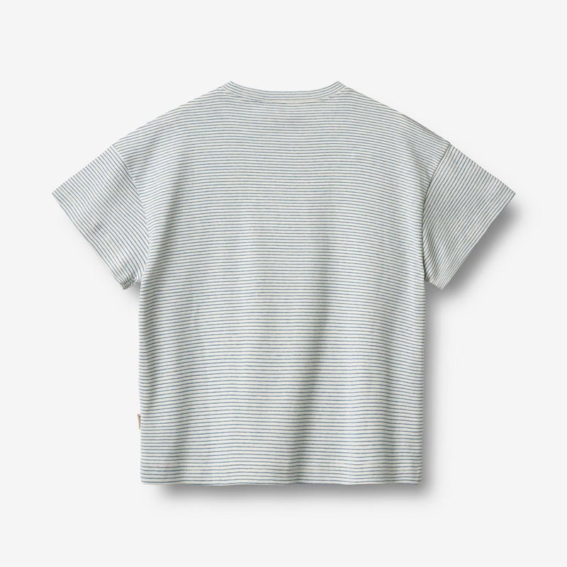 Wheat Main T-shirt S/S Tommy T-Shirt 1048 blue stripe