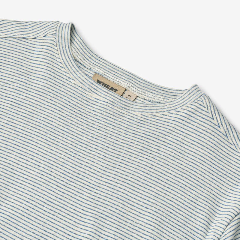 Wheat Main T-shirt S/S Tommy T-Shirt 1048 blue stripe