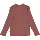 Wheat Wool T-shirt Wool Ruffle LS Jersey Tops and T-Shirts 2110 rose brown