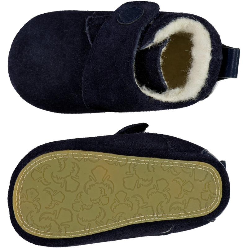 Wheat Footwear Taj Wool Indoor Shoe Indoor Shoes 1432 navy