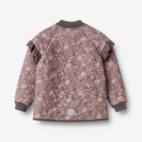 Wheat Outerwear Thermo Jacket Ellas Jacket 9565 purple stone flowers