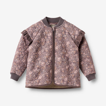 Wheat Outerwear Thermo Jacket Ellas Jacket 9565 purple stone flowers