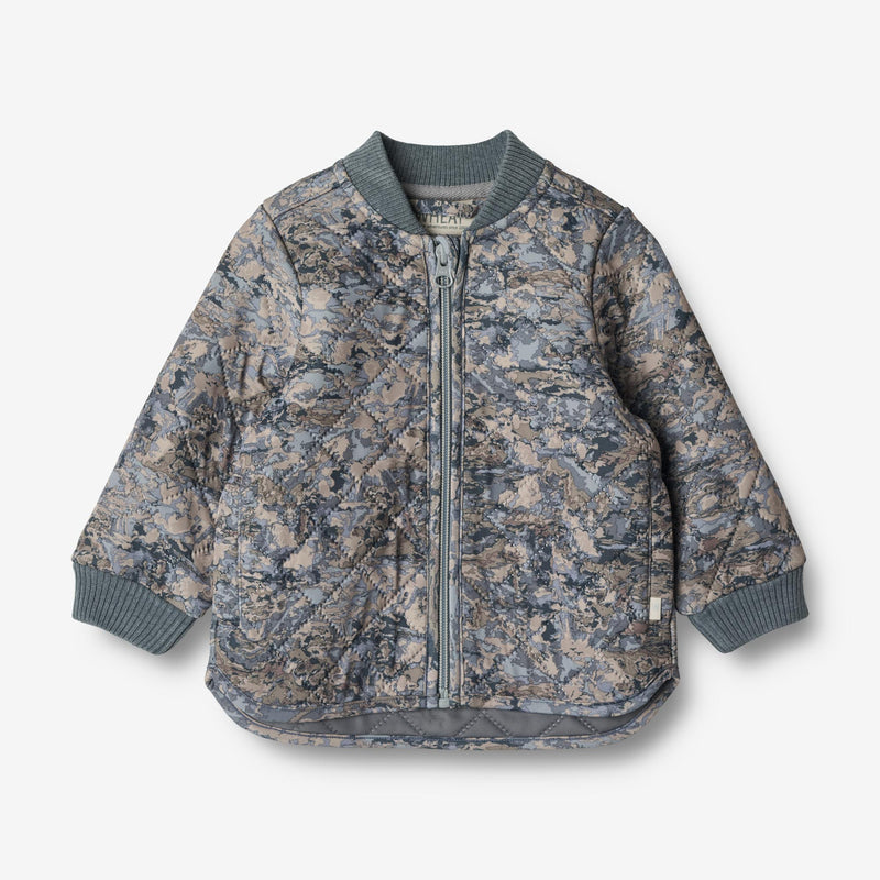 Wheat Outerwear Thermo Jacket Loui | Baby Thermo 1112 rainy blue clouds