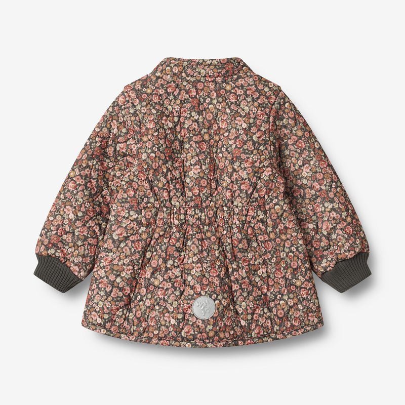 Wheat Outerwear Thermo Jacket Thilde | Baby Thermo 1186 raven wild flowers